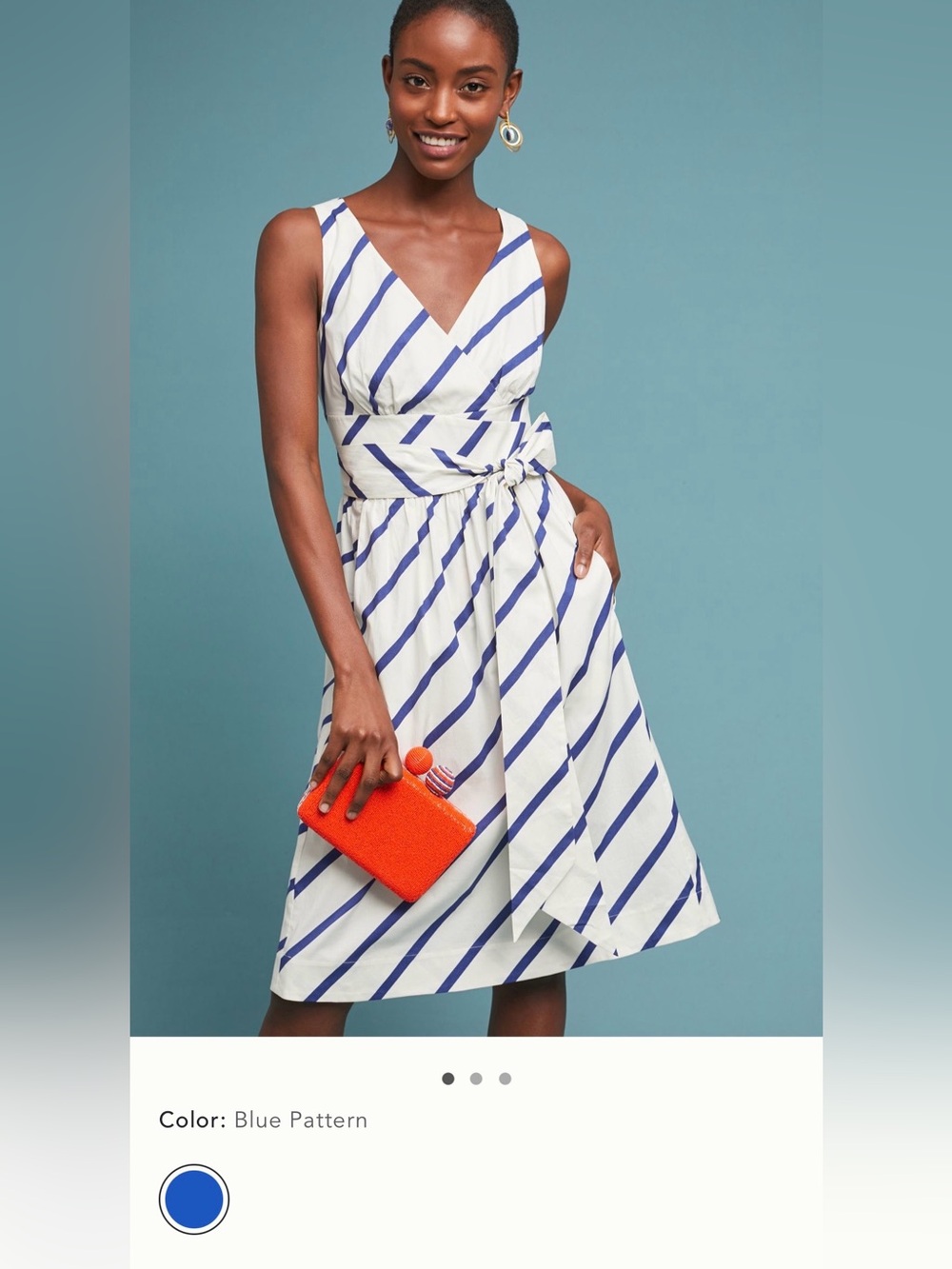 NWT Tracy Reese “Farida” Striped Belted Dress w/Pockets!!